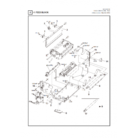 Vue éclatée Imprimante B-852R Bloc d'alimentation