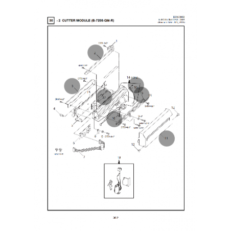 Vue éclatée Module Cutter B-7208-QM-R