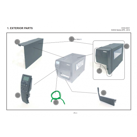 Vue éclatée pièces détachées Imprimante B-EX4 T1 Extérieur 1/1