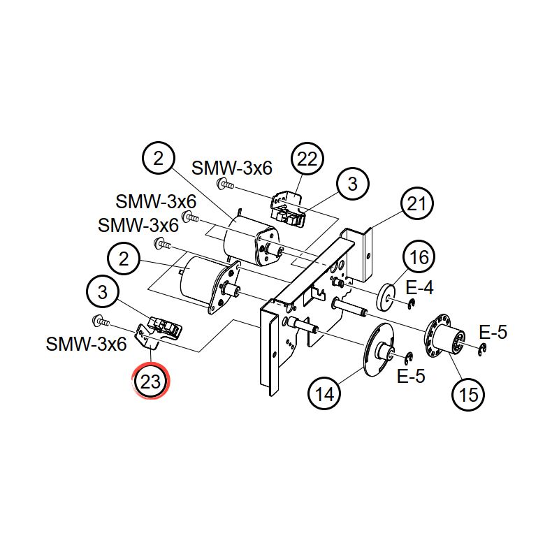 SLIT SENSOR MOUNT PLATE TAKEUP