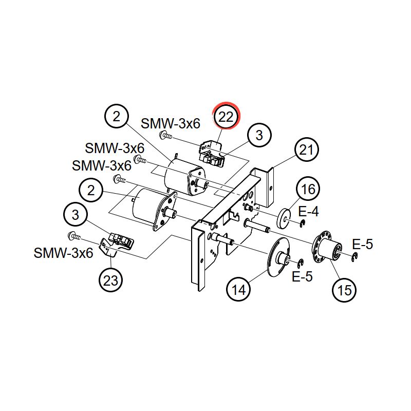 SLIT SENSOR MOUNTIN PLATE FEED