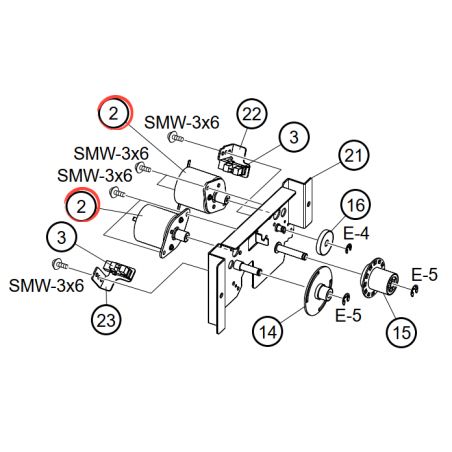 BEX4T RIBBON MOTOR ASS'Y (FEED / TAKE UP)