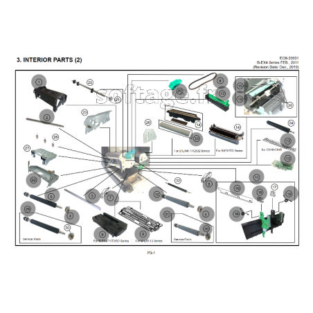 Vue éclatée pièces détachées Imprimante B-EX4 T2 Intérieur 2/3