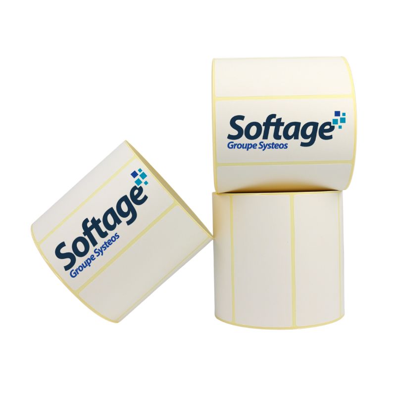 Rouleau de 1520 étiquettes 102x49mm thermique mandrin 25mm Ø127mm Rouleau de 1520 étiquettes 102x49mm thermique mandrin 25mm Ø127mm