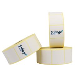 Rouleau de 2000 étiquettes 50x40mm velin mandrin 25mm Ø 127mm
