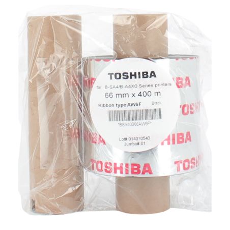 Ruban Cire AW6F 66mm - 400m - Imprimante TOSHIBA