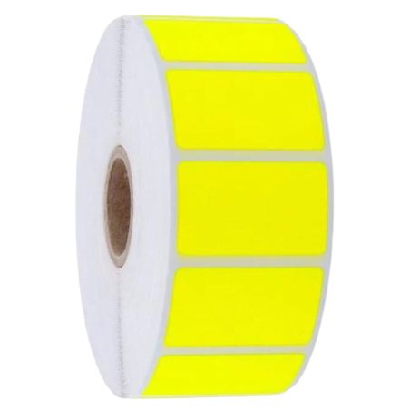Etiquetas termoadhesivas 76x51mm mandril amarillo 76mm Ø 150mm rollo de 2000 etiquetas