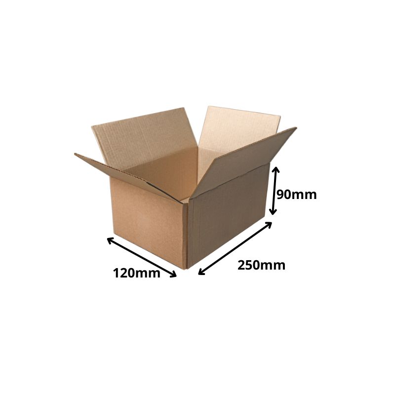 Carton simple cannelure 250x120x90mm (L x l x h) Carton simple cannelure 250x120x90mm (L x l x h)