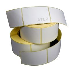 Rouleau de 1500 étiquettes 100X100mm Velin mandrin 76mm Ø200mm