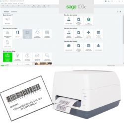 Logiciel d'impression d'étiquettes depuis Sage 100c gestion commerciale | Solutions code-barres