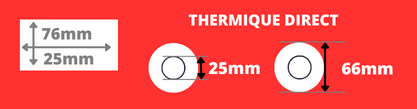 Rouleau d'étiquette pour imprimante étiquettes portable 76x25mm