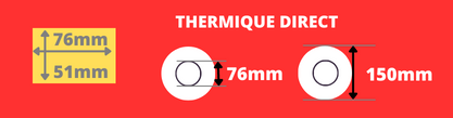 Etichette termiche gialle 76x51mm 76mm core per stampante Zebra Toshiba Sato Tsc