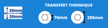 Petite étiquette 30x20mm pour imprimante thermique