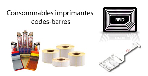 Consommables imprimantes codes-barres thermique