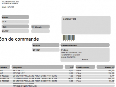 Comment ajouter un code barre sur un document de mise en page Sage 100c